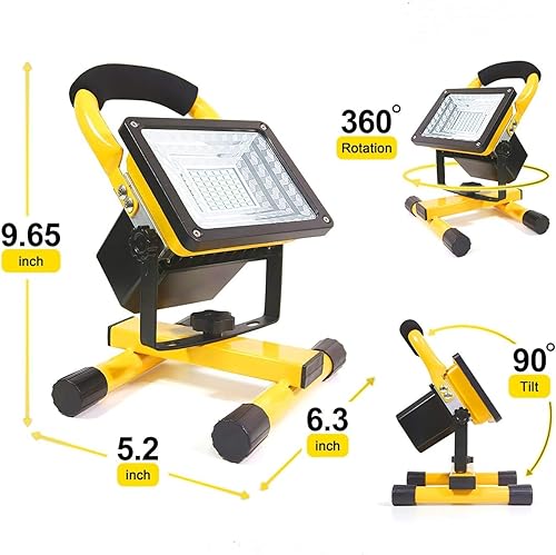 Miniatura 4 de 30 W 36 LED Lanfu - Focos LED portátiles para trabajo al aire libre, camping, pesca, reparación de iluminación, baterías de litio recargables
