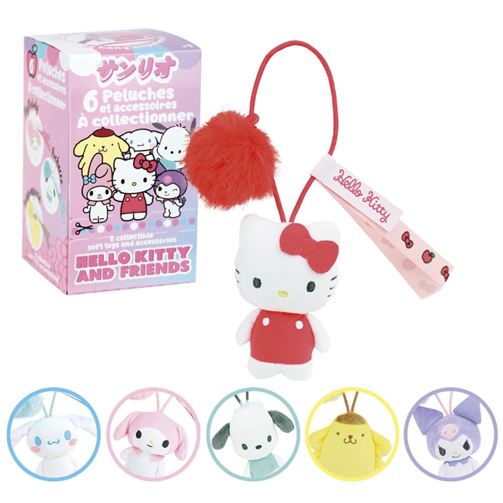 JEMINI Plush 9cm Hello Kitty & Friends | Random Delivery: 1 Surprise Sign | Mysterious Box | Decorative Key Chains on Hawaii Bag