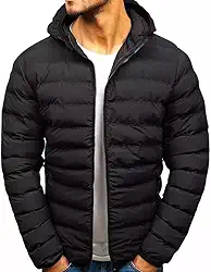 Jaqueta Puffer Bobojaco Masculina Corta Frio e Vento com Bolso Capuz Motoqueiro Moto