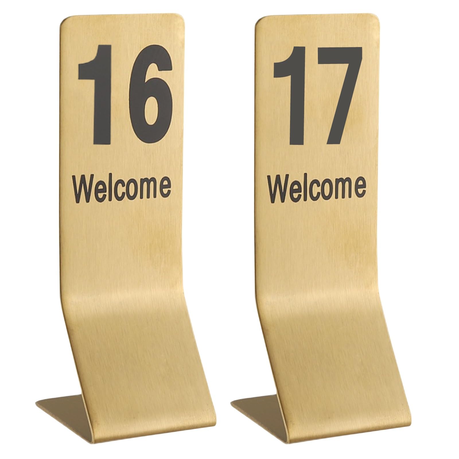 Letrero de metal con números de mesa 1-10 1-20, tarjetas de acero inoxidable, superficie resistente a los arañazos, doble cara para facilitar el arreglo de asientos, perfecto para eventos y fiestas