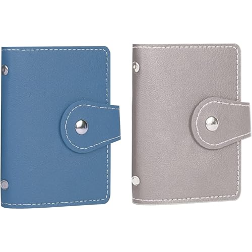 PRIVILLA 2 Pcs Credit Card Holder and Credit Card Wallet，Sd Card Holder Each Has 26 Card Slots for Organizers, 2023 New Credit Card Holders for Men and Women