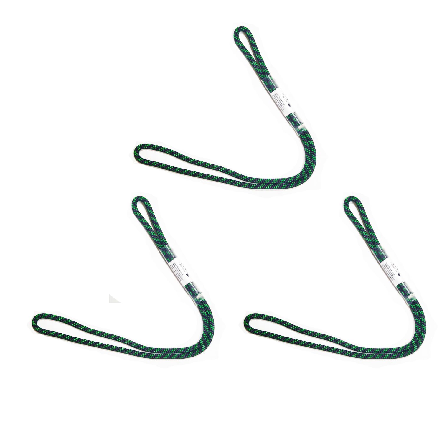 AINIKEY 8mm (5/16") Sewn Prusik Loop 18 Inches / 24 Inches - Ideal for Arborist, Firefighting, Rigging, and Rescue Gear Black | 18 inch | Pack of 3