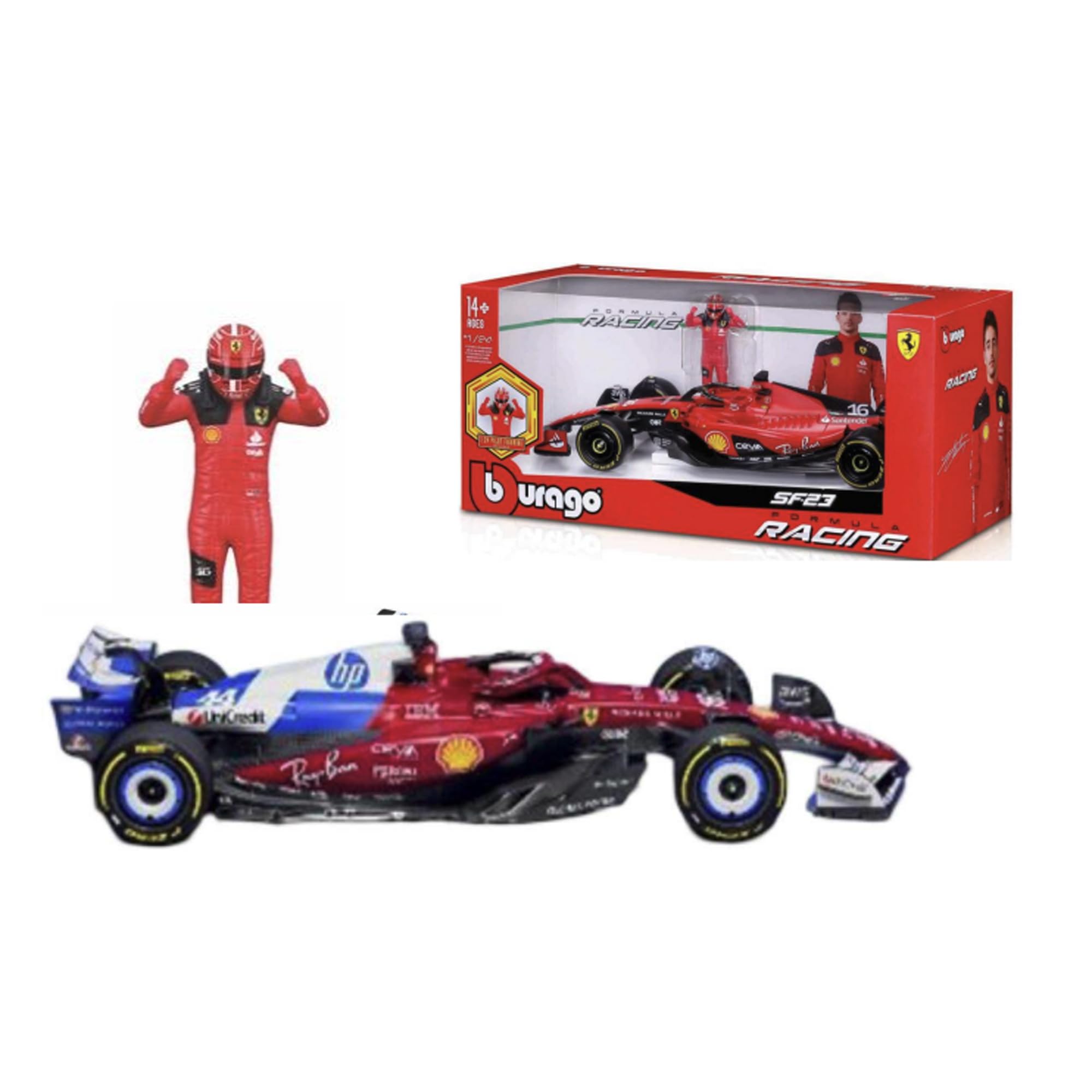 1:24 F1 FERRARI SF-25 2025 WITH DRIVER FIGURE HAMILTON MIAMI GP