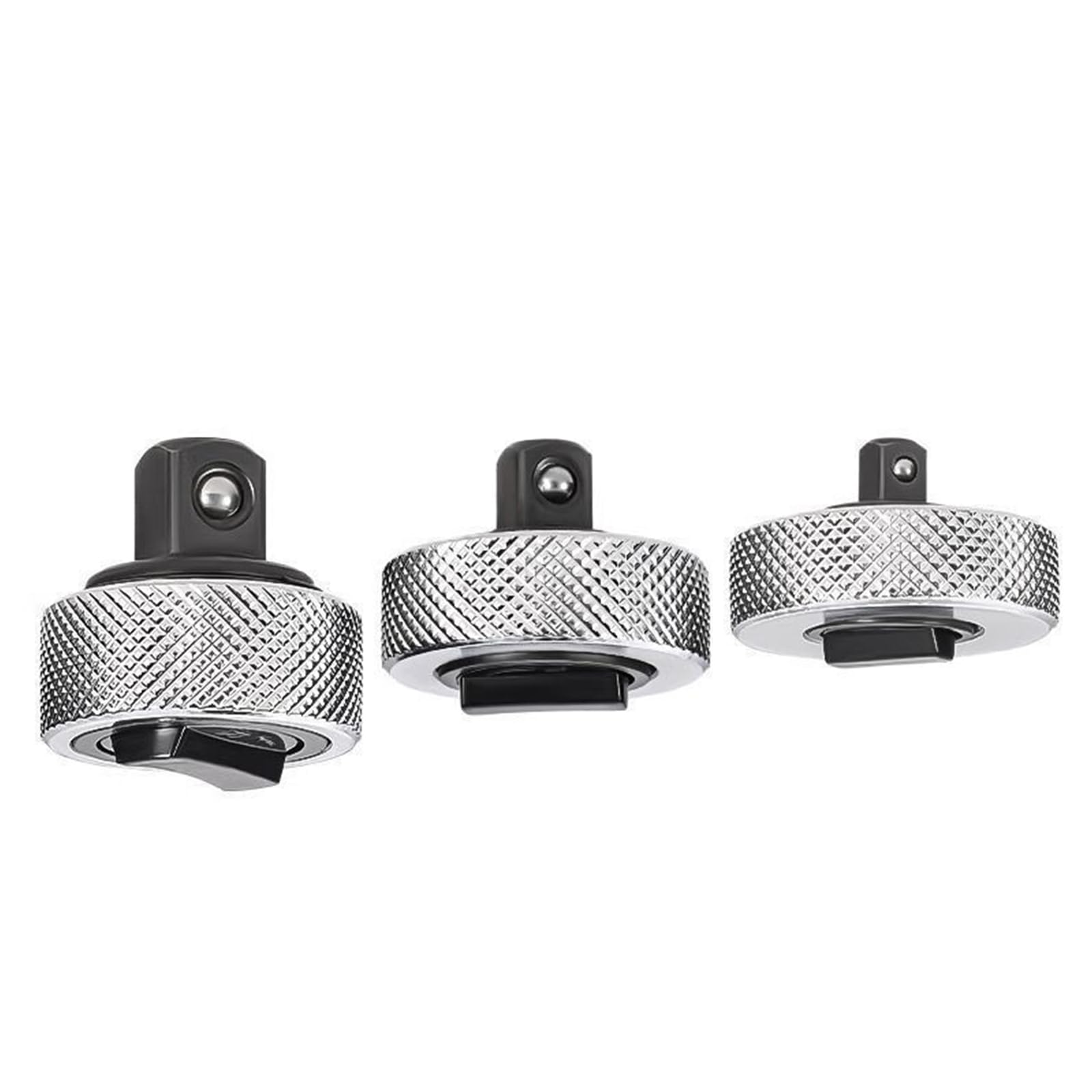 Buxuaaaa 3Pcs Ratchets Set 1 / 4Inch 3 / 8Inch 1 / 2Inch Drives Quick Releases Reversible Socket Wrench Tool Ratchets Handle Wrench Socket