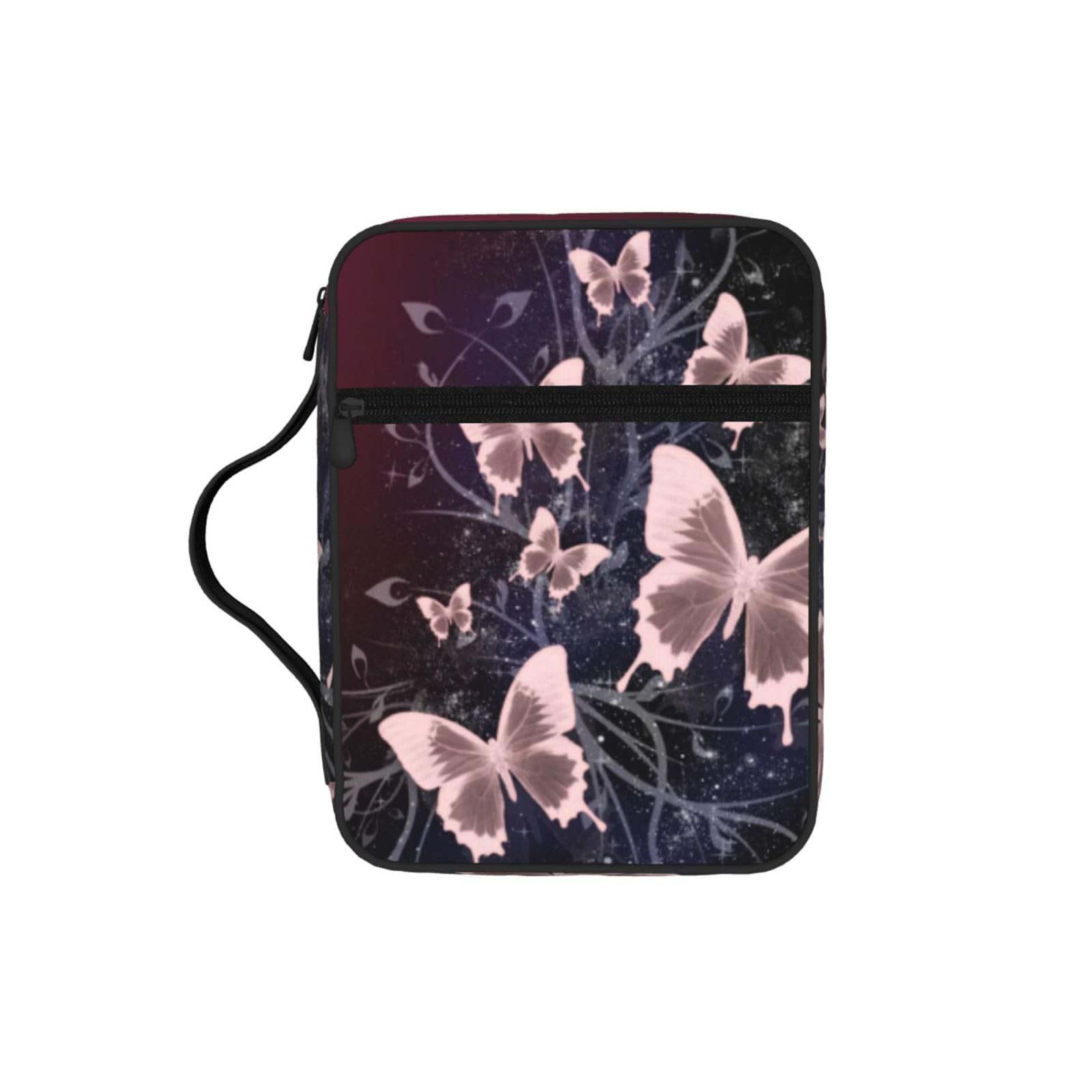 Abstract Butterfly Bible Cover Case Waterproof Bible Bag With Handle Organizer Storage Book Cover For Bible Study