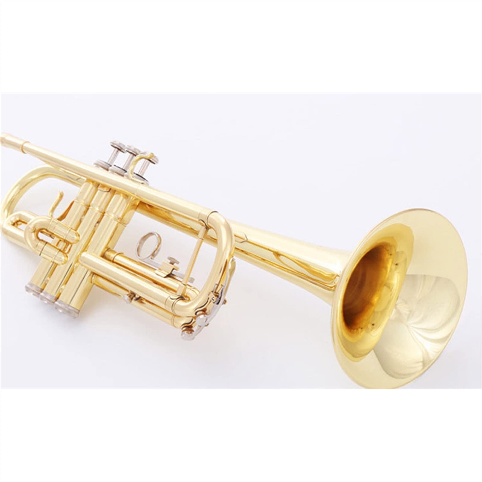 Trompetas para Estudiantes Principiantes Instrumento De Trompeta Instrumento De Metal Si Bemol Trompeta Triple Principiante Tocando