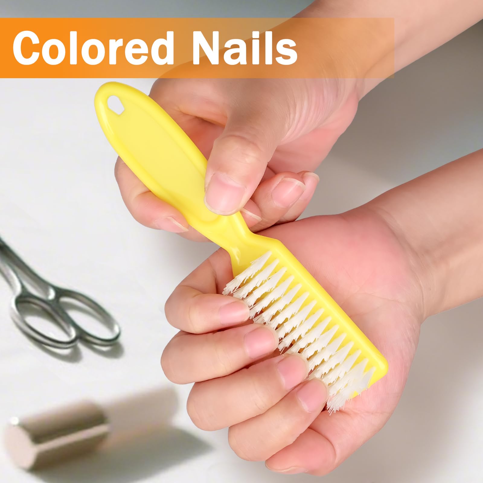 140 pennelli con impugnatura per unghie, per la pulizia delle mani, per pedicure, manicure, con setole morbide e rigide, per la pulizia di unghie, unghie e piedi (colore carino)