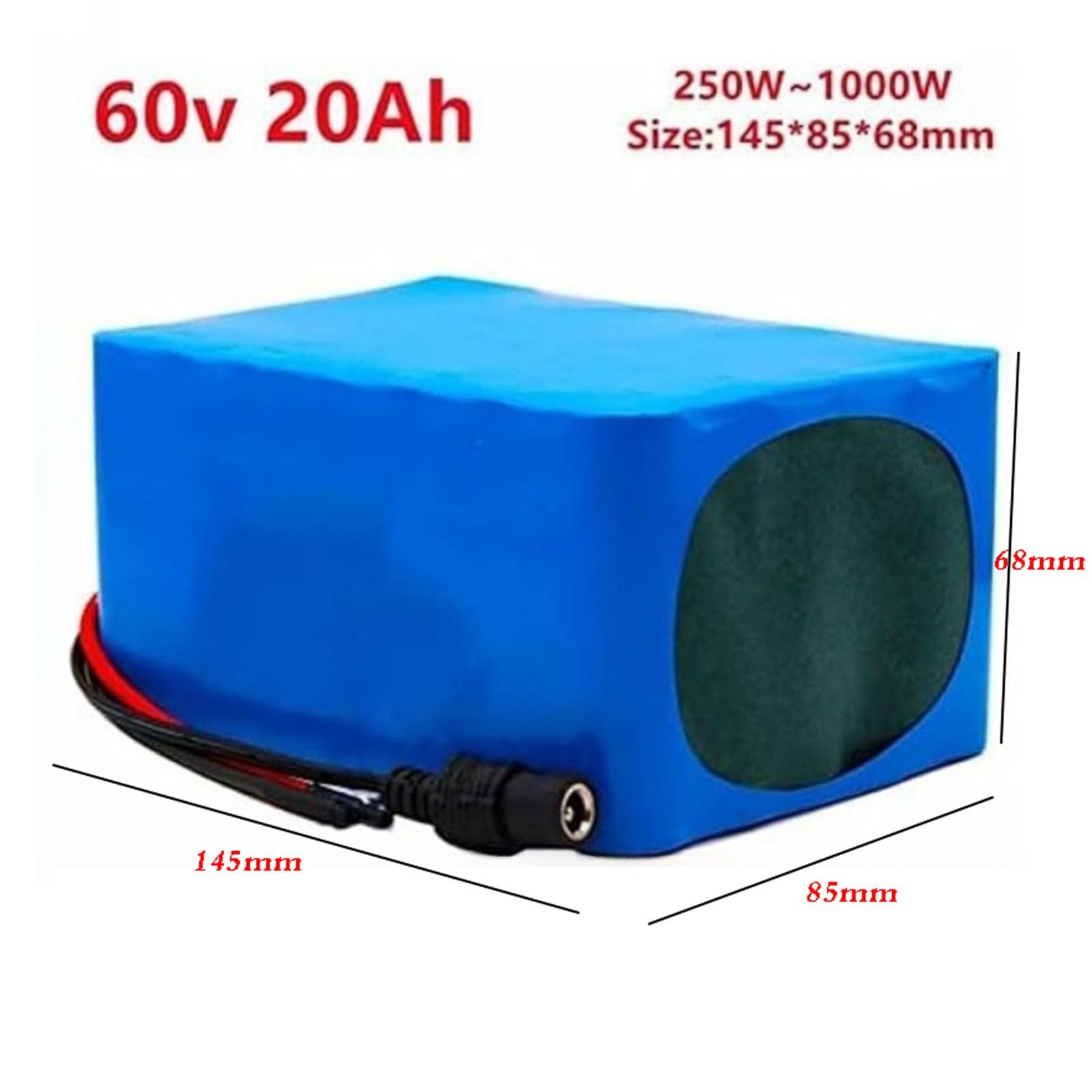 60V 20AH 16S2P Batteria Per Bici Elettrica Batteria Di Ricambio Impermeabile PVC Caricabatterie Abbinato Incluso Per Monopattino Elettrico Batteria Ebike 60V 20Ah,XT30
