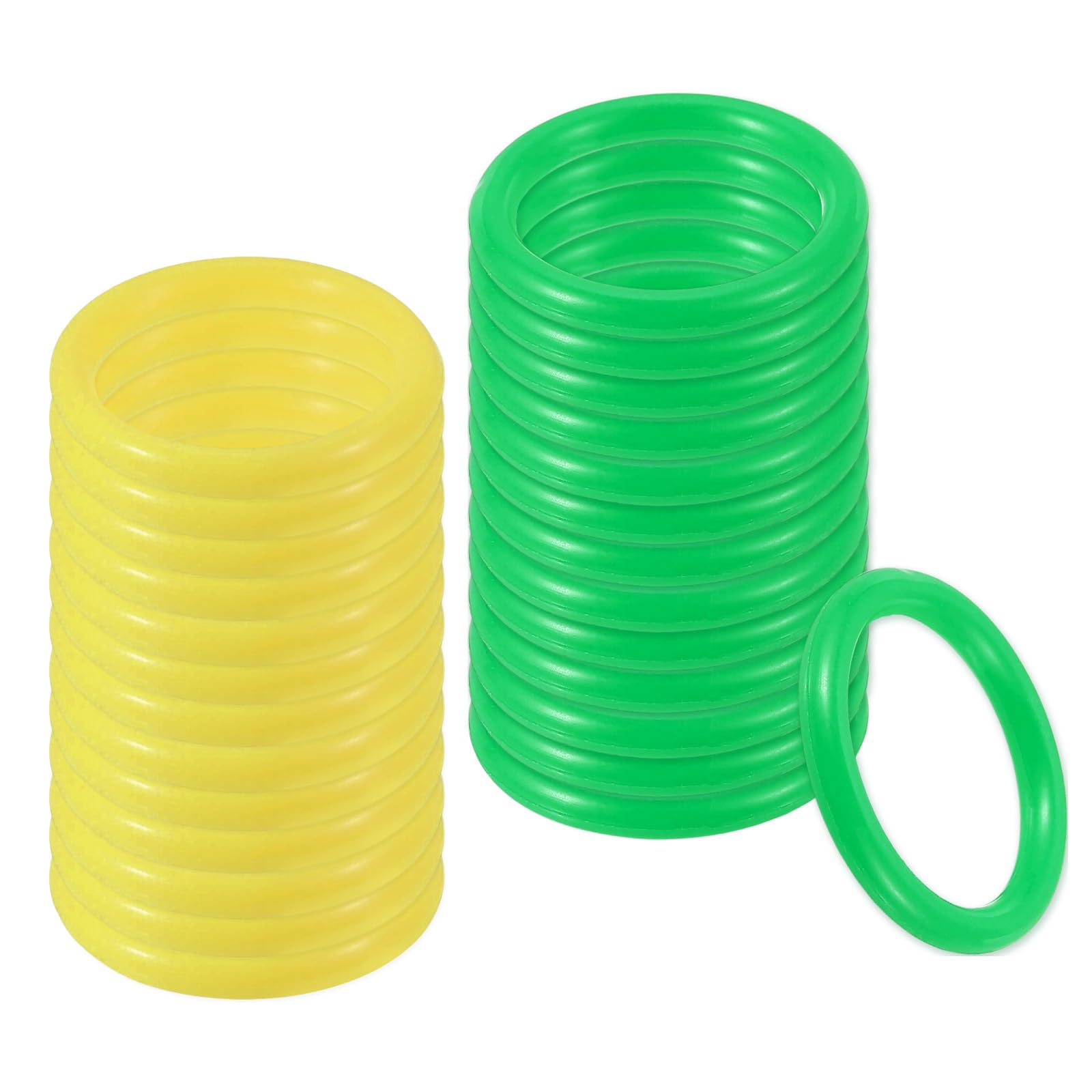 PATIKIL 2" Plastic Ring-Toss Rings for Bottles 100 Pack Carnival Rings Plastic Hoops for Speed and Agility Practice Outdoor Party Favor