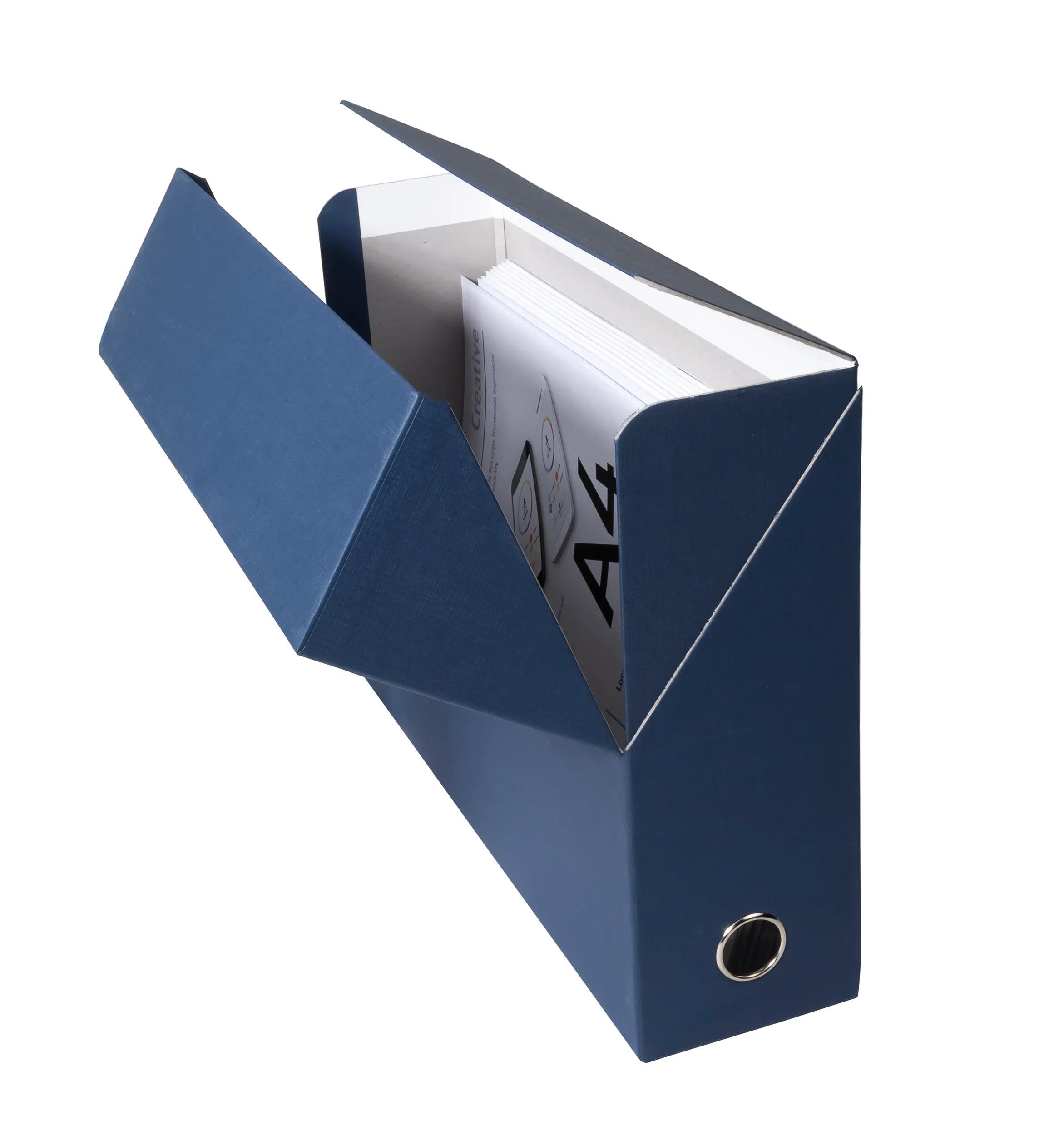 Exacompta - Réf. 89560E - 5 boîtes transfert en papier imprimé pelliculé Aquarel - Dos 90mm - Œillet en métal - Pour format A4 - Dimensions 25,5 x 34 x 9 cm - livrées montées