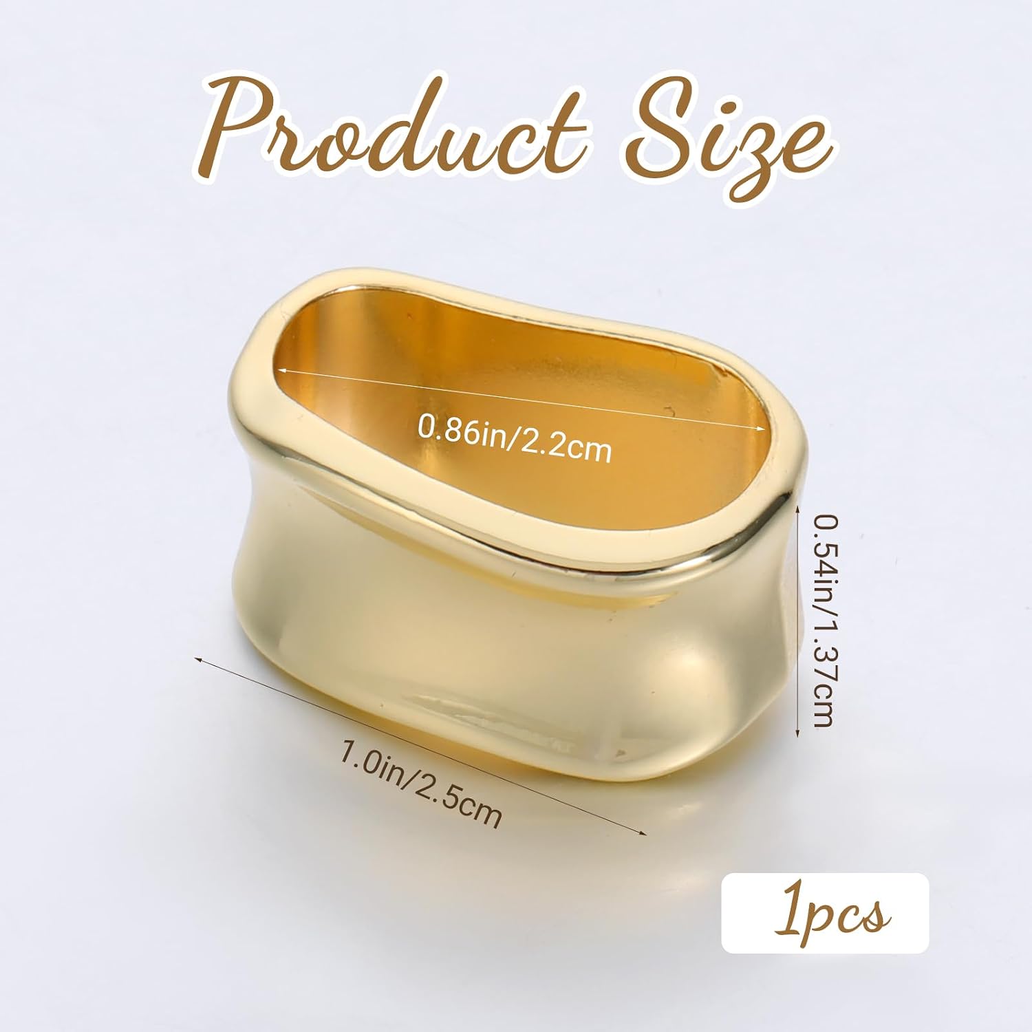 Gold Scarf Rings for Women, Exquisite Silk Scarf Rings Simple Lightweight Scarves Shawl Slide Elegant Stylish Scarves Buckle Charms for Women Shawl Dress Daily Dinner Party Accessories image 2