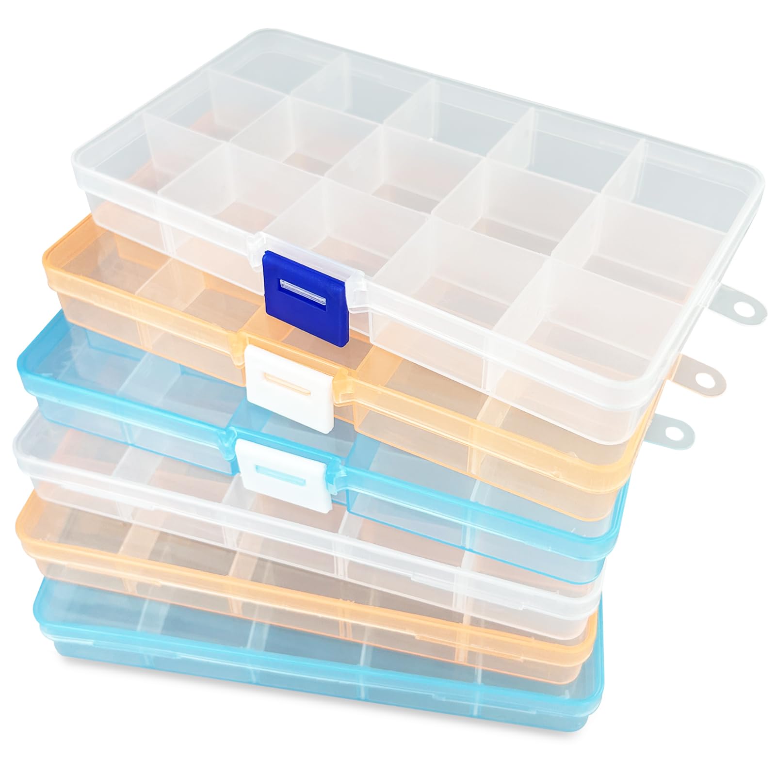 Boîte De Rangement Transparente 24 Compartiments – Séparateurs Amovibles, Plastique Solide, Idéale Pour Perles, Vis, Petits Objets