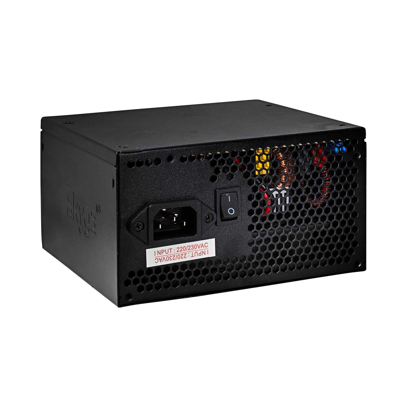 Akyga ATX zasilacz 600W AK-C2-600 półmodular P4+4 2X PCI-E 6+2 pin 5X SATA 3X Molex Fan 12cm 80 Plus