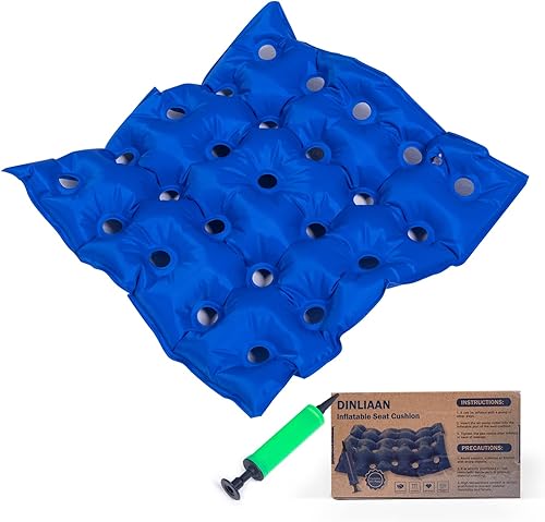 DINLIAAN Cojín inflable de gofre para silla de ruedas, cojín de gofre para úlceras por presión, cojines de asiento de avión, alivio de presión,