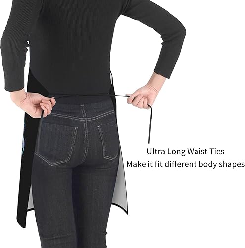 Miniatura 6 de Waterproof Apron With 2 Pockets,Kitchen Chef Aprons Bibs For Cooking Baking Painting Gardening Grooming