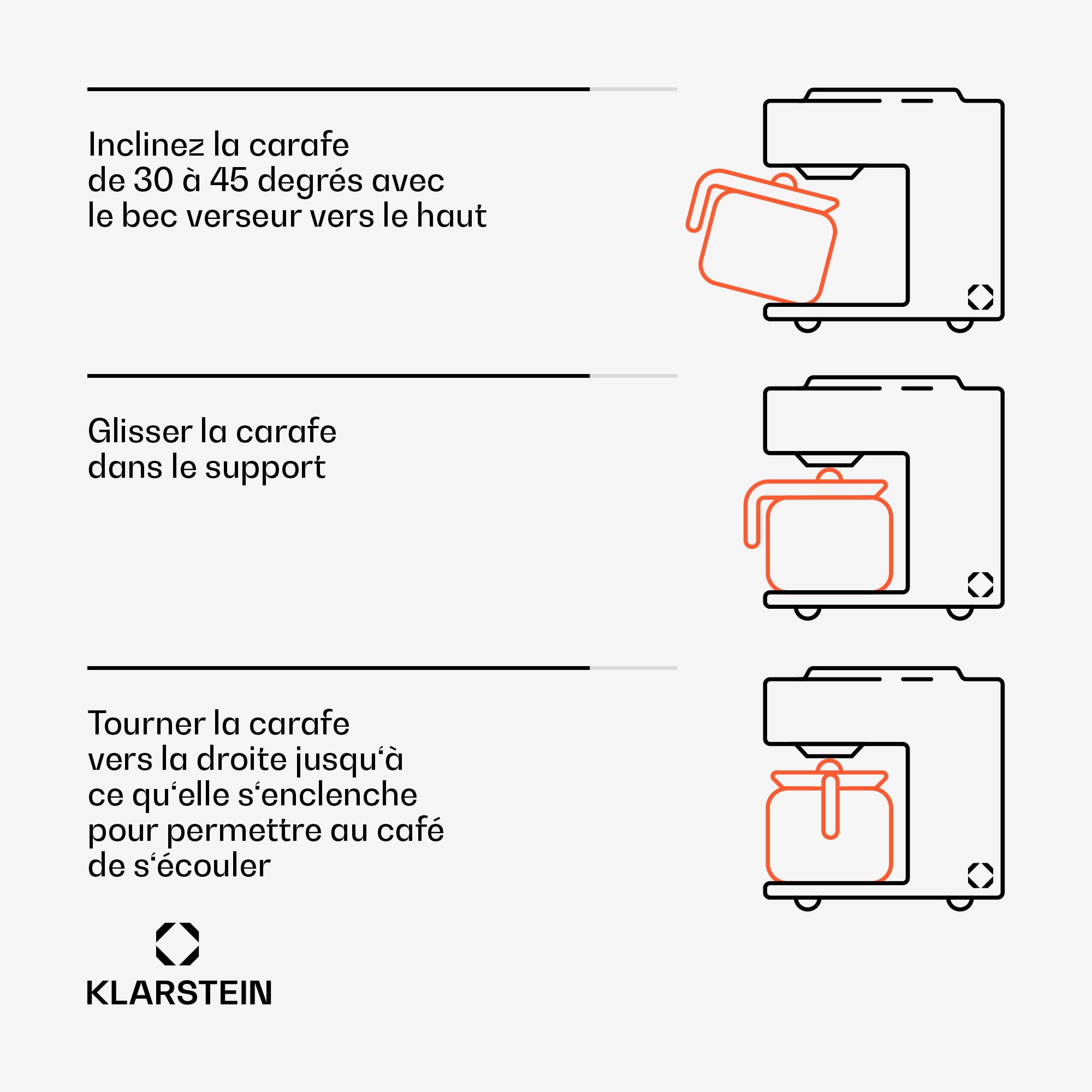 Klarstein 1.2L Petite Cafetière Electrique 800W - Acier Inoxydable Espresso & Café Filtre Machine - Barista Qualité pour Café Chaud et Glacé