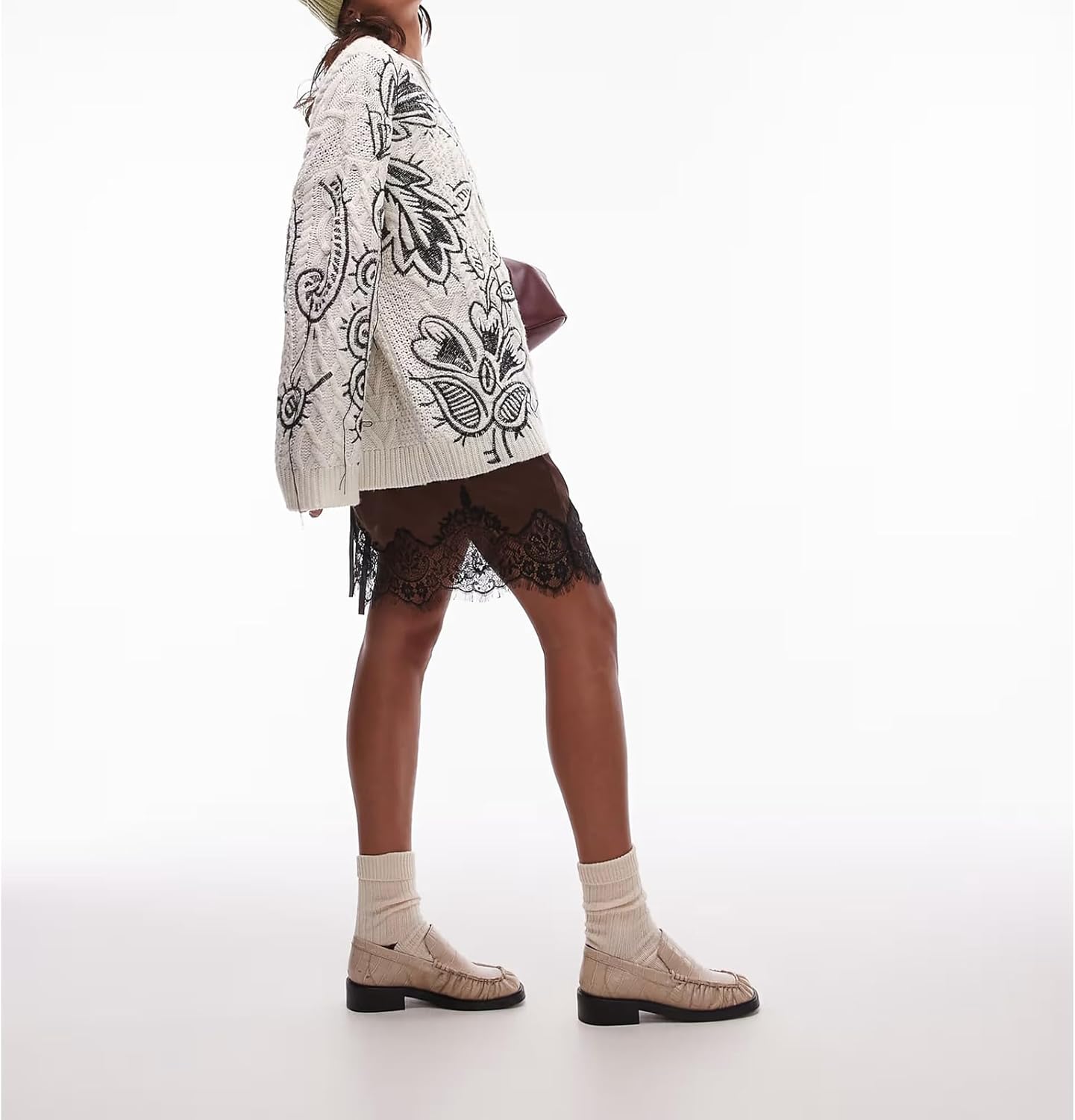 Women Lace Trim Silk Mini Skirt Y2k Lacy Satin A Line Half Silp Short Skirt Cute High Waist Underskirt - Image 3