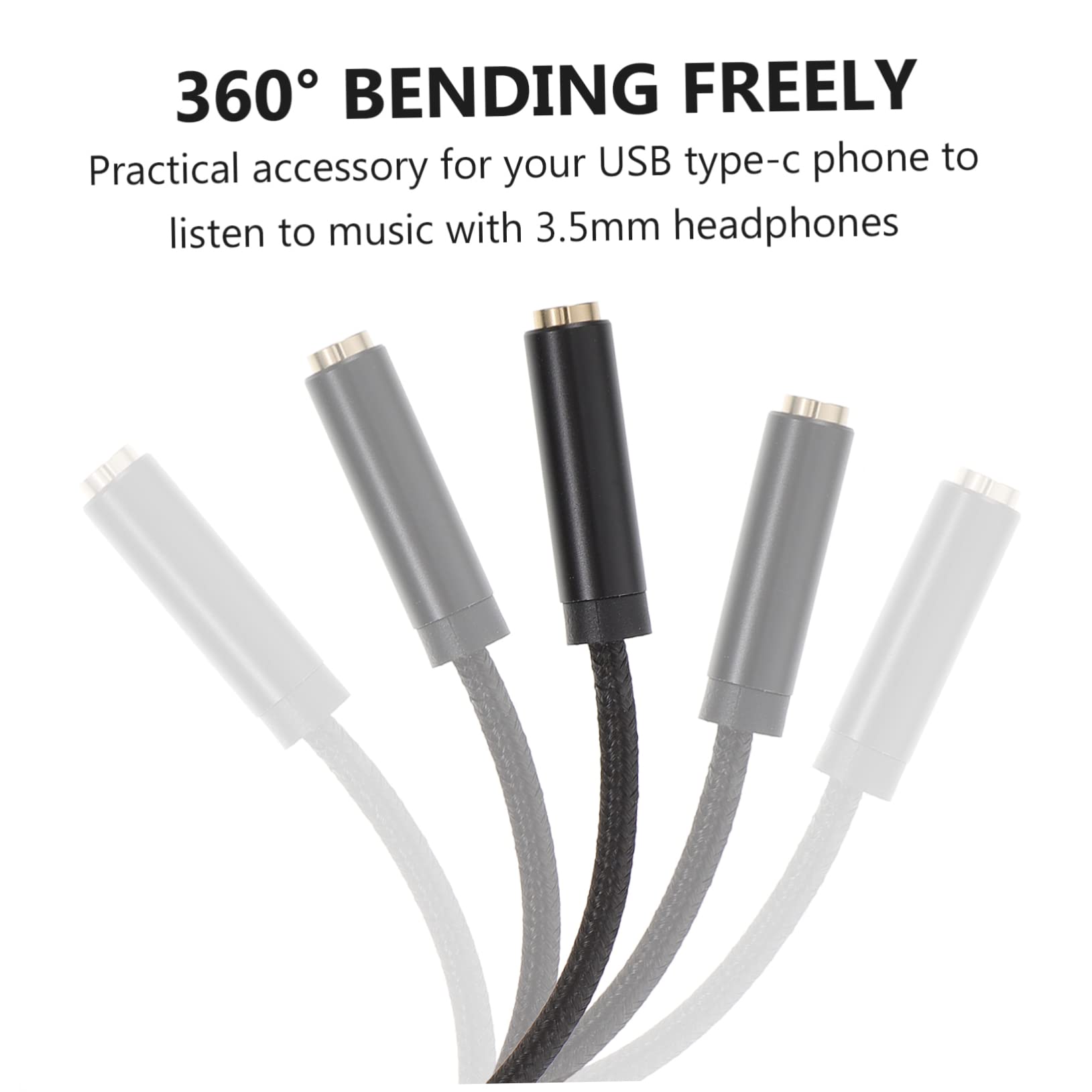 DOITOOL 3stücke Type- Adapter Für Kopfhörer Hochwertiges Audio-Kabel Tragbar Langlebig Für Smartphones Tablets Und Laptops