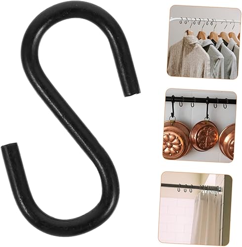 Miniatura 3 de STOBAZA Ganchos minimalistas modernos en forma de S, 200 ganchos de metal para ropa, bolsos, sombreros, toalla de cocina