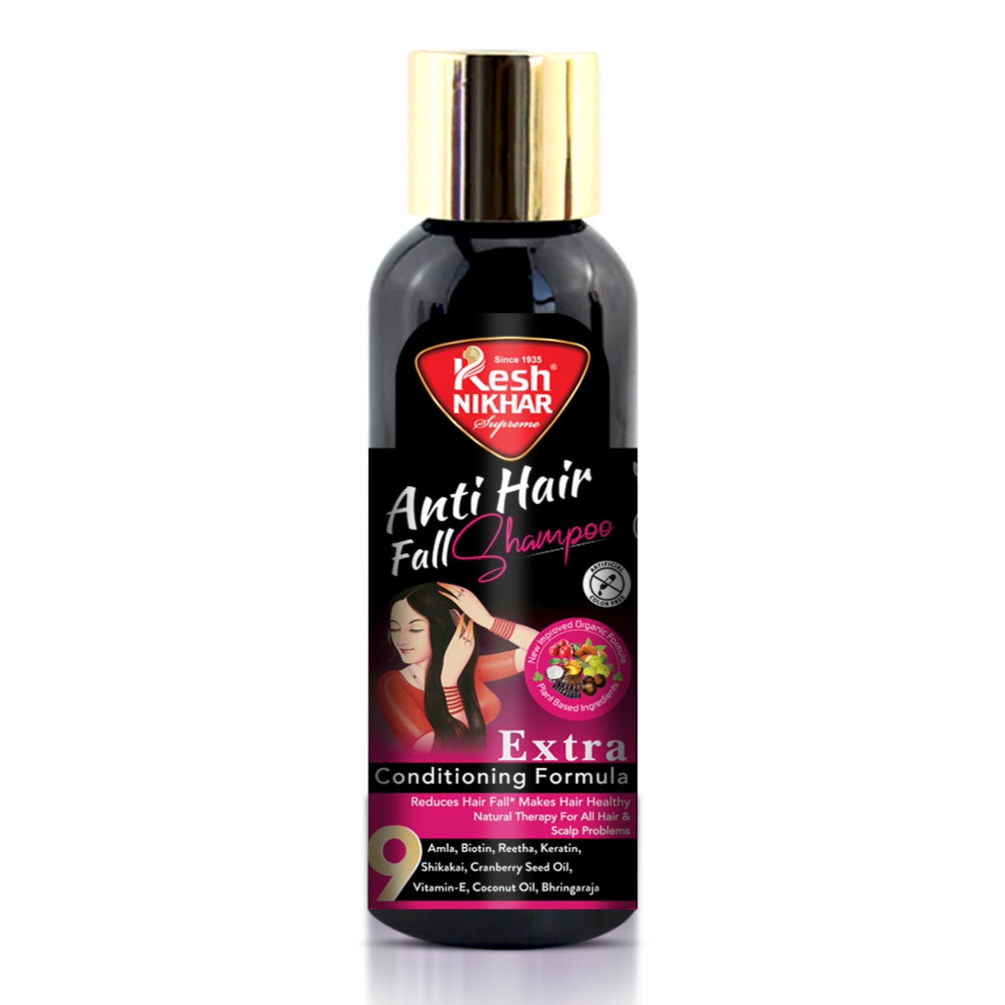 Kesh Nikhar- Anti Hairfall Shampoo, with Extra conditioning formula, fused with Amla, Biotin, Reetha, and more for reducing hair fall, and other scalp problems- 200ml