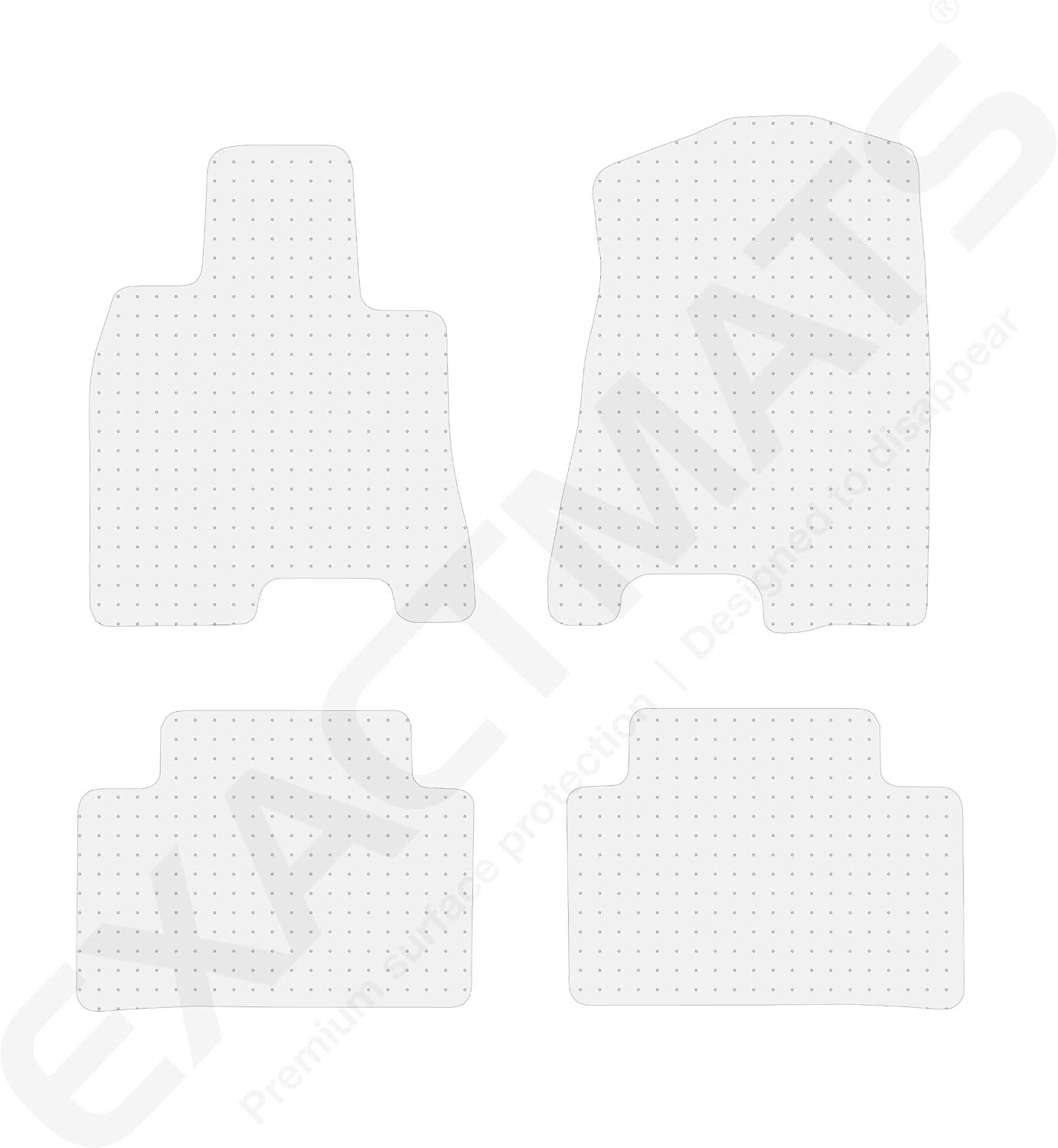 ExactMats - Clear Floor Mat Protection for Your Genesis. Premium Overlay Mat. Made in USA - Fits GV70 [2022-2023]: 1st & 2nd Row - Clear Overlay Floor Mats