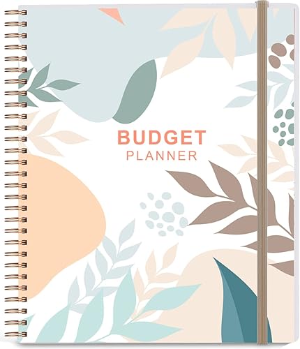 Agenda de presupuesto y organizador de facturas mensuales con bolsillos. Cuaderno de seguimiento de gastos, diario de presupuesto y planificador