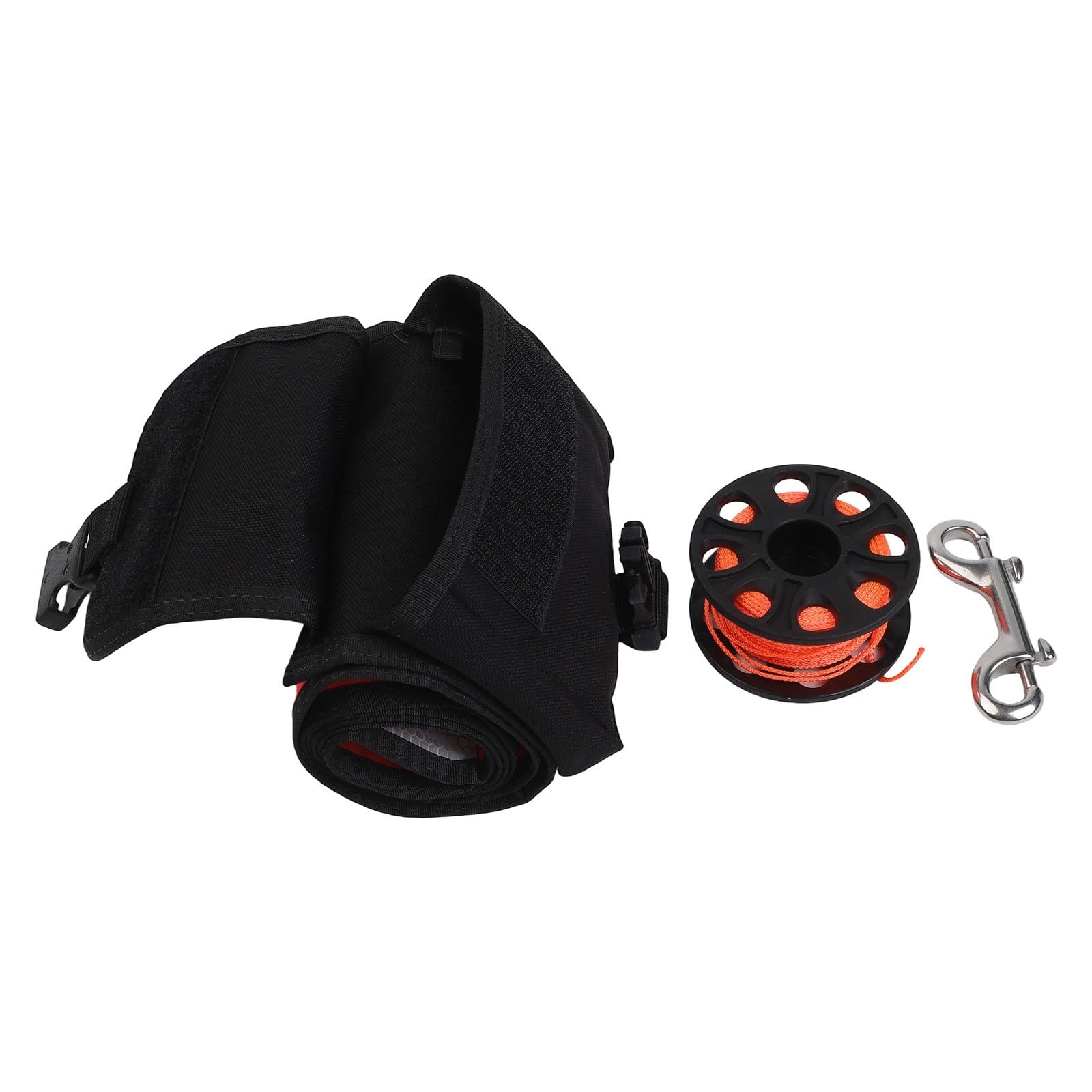 Scuba Diving SMB Diver Bouée de signalisation avec bobine et bouton-pression Rouge 120 x 15 cm