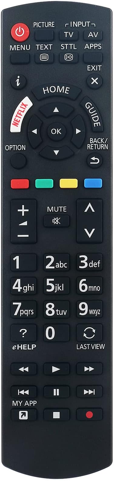 N2QAYB001211 Remote Control Replce Fit for Panasonic 4K TV TX-40GX800E TX-50GX800E TX-58GX800E TX-65GX800E TX40GX800E TX50GX800E TX58GX800E TX65GX800E