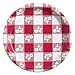 Gingham Banquet Plate 8/Pkg-Red