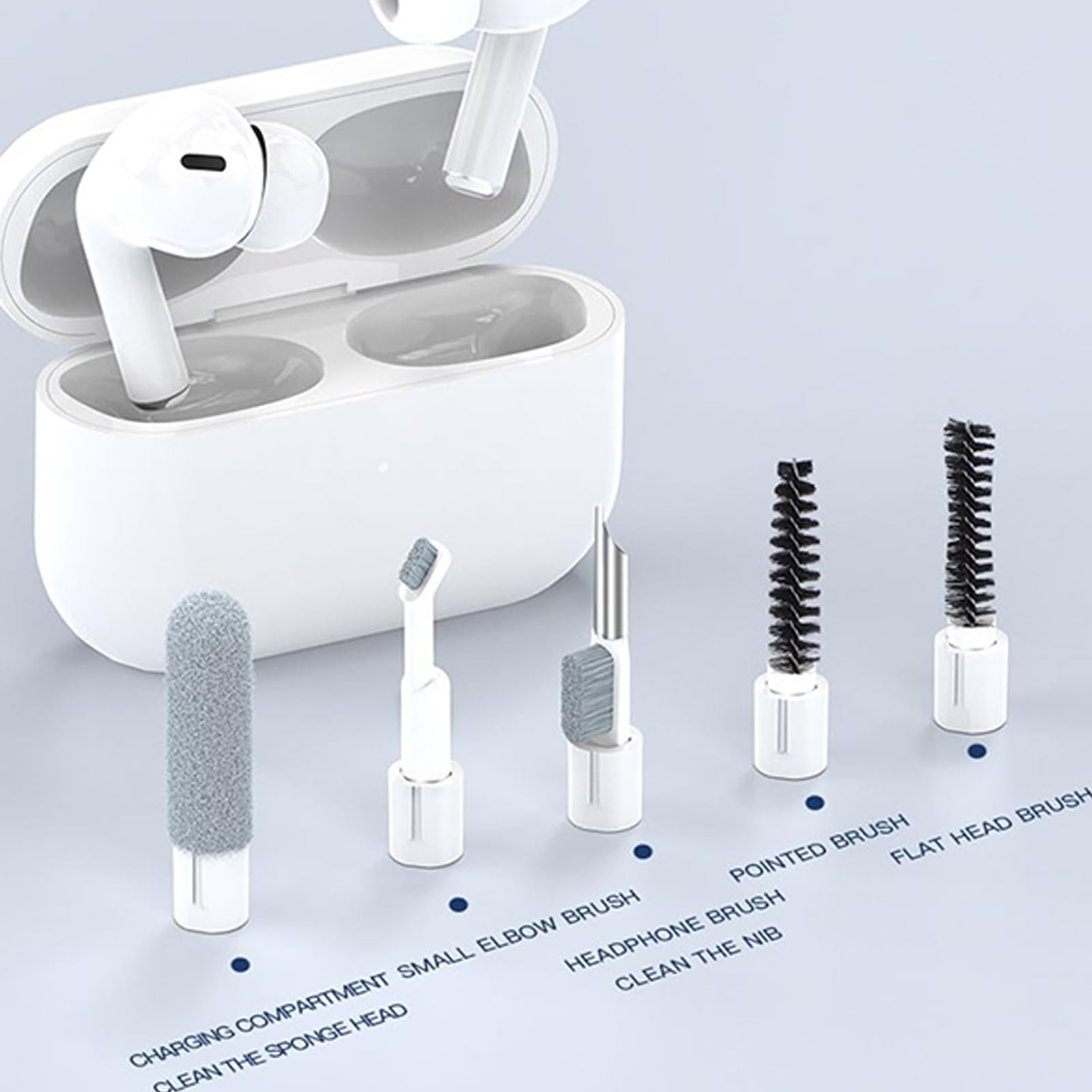 Kit di pulizia per tastiera, spazzola elettronica portatile, mini aspirapolvere con struttura ad alta, set di strumenti multifunzione con stile professionale, tecnologia per laptop e