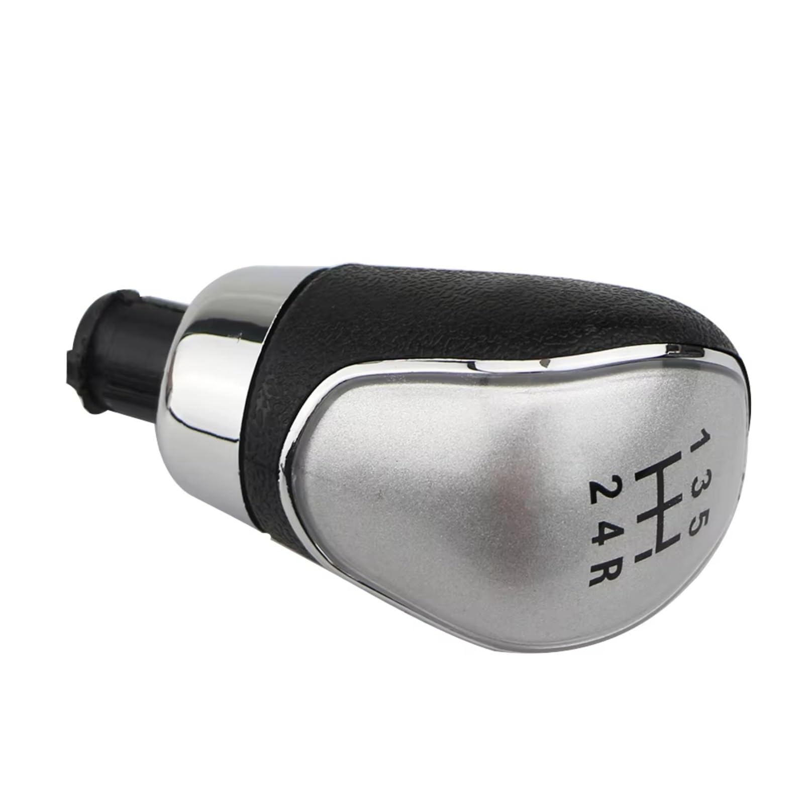 HILLAR Car Gear Stick Knob for Focus 2 3 MK2 MK3 2005-2015 for Fiesta for Ecosport for C-Max for Kuga for S-max 5 6 Speed Manual Car Gear Shift Knob(5 Speed Silver)