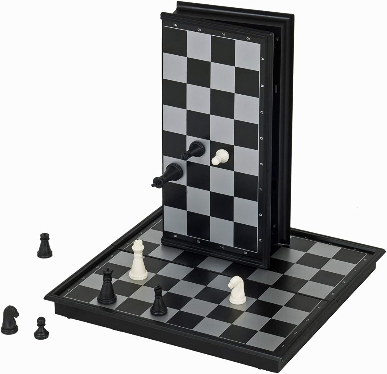 WE Games Travel Chess Set Magnetic - 10 inch Travel Games for Adults, Travel Chess Set with Magnetic Chess Board, Pocket Games for Vacation, Portable Travel Size Games