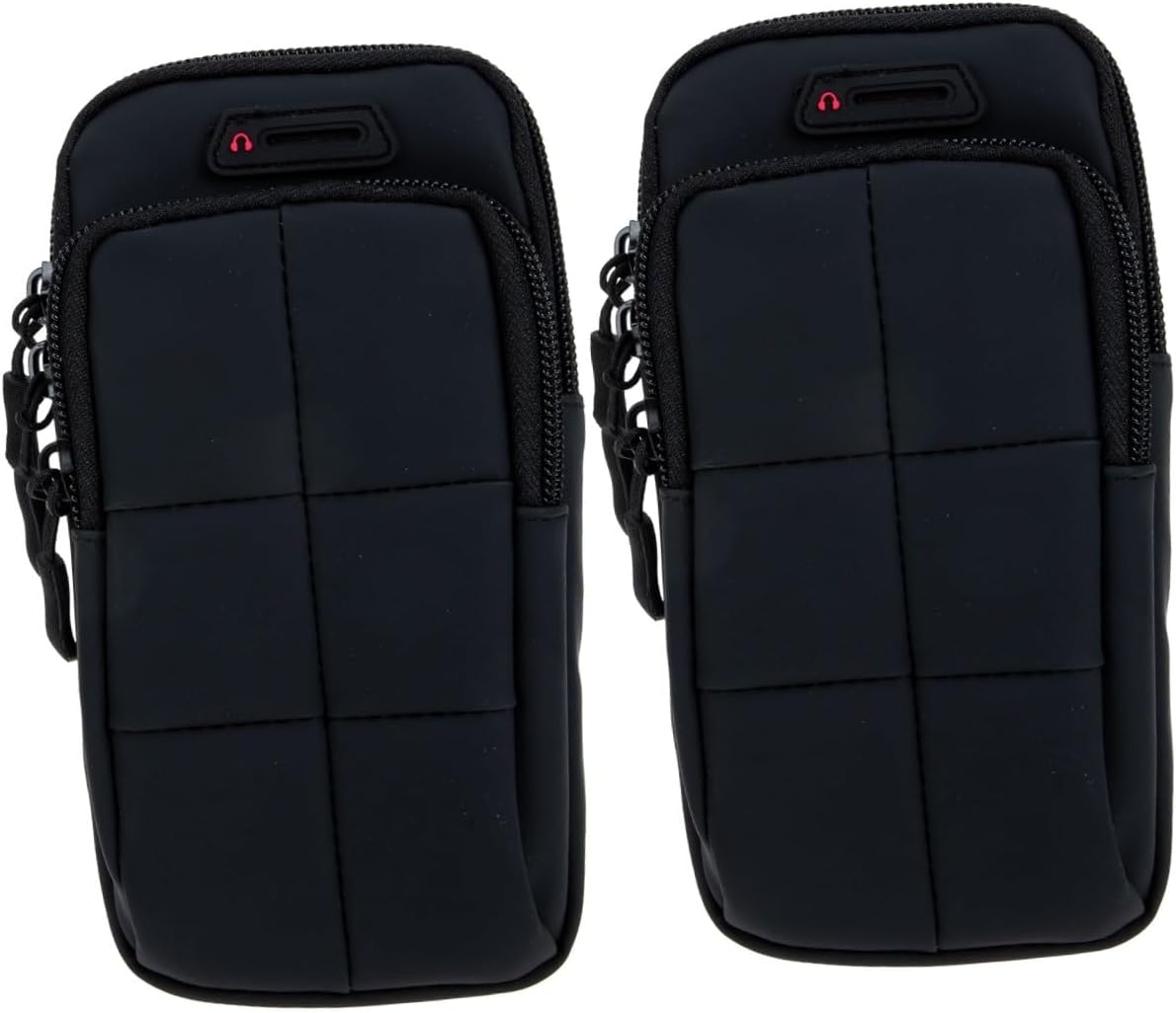 DOITOOL 2pcs Arm Band Phone Holder Running Cellphone Sleeve Zipper Phone Pouch for Women Men Workout Holder for Fitness