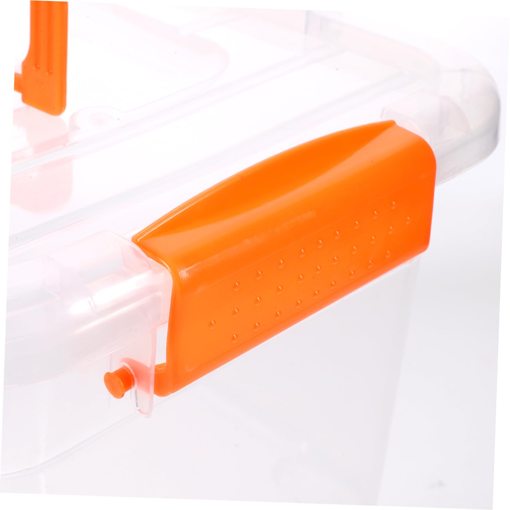 6 Cajas de Almacenamiento Transparentes Organizadores Portátiles de 3 Litros Tapa y Asas en Material Pp y Abs Hogar