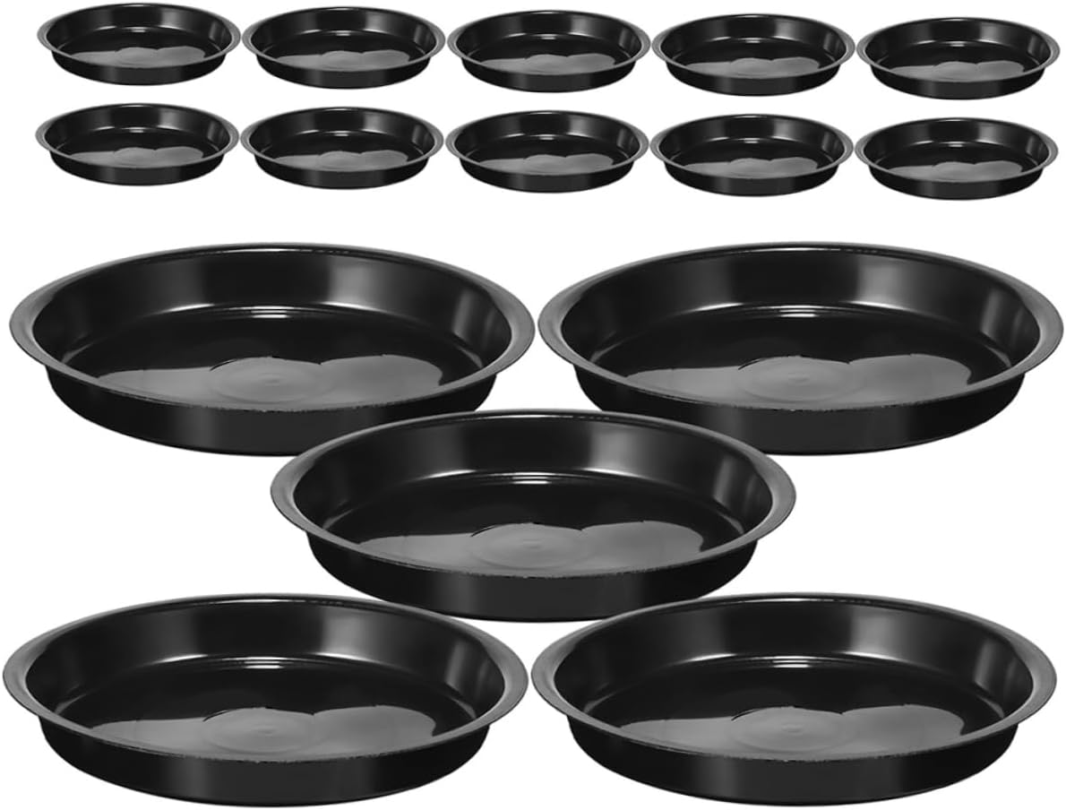 Mipcase 64pcs Plant Saucer Tray Thick Round Flower Pot Drip Trays for Use and Plant Plates for Catching Water from Potted