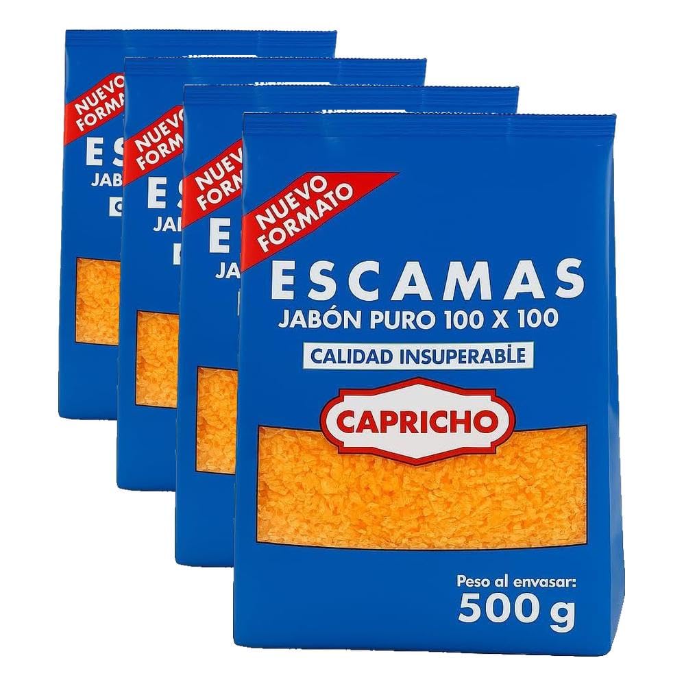 Capricho - Escamas De Jabón Natural 500 g (Paquete de 4)