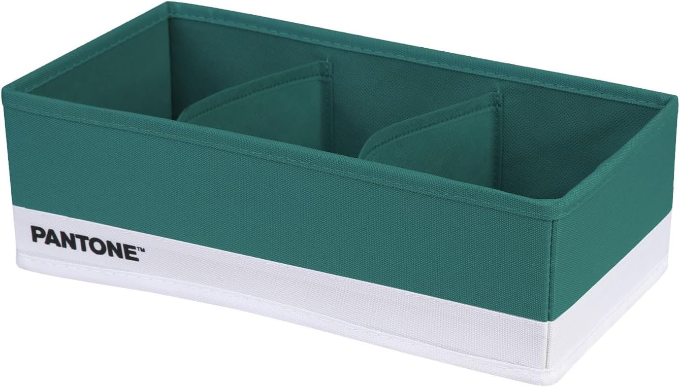 SWEET HOME - Space Saving Organizer for Closet and Drawers, 3 Compartments for Laundry and Clothes, Dividers for Drawers, Green, Minimalist