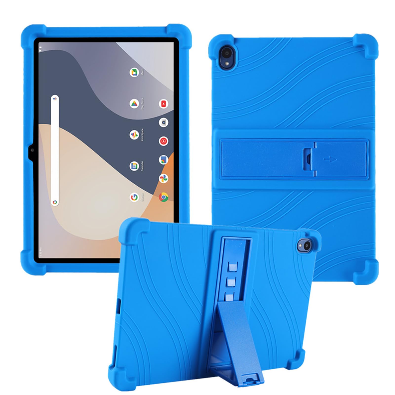 Case for Walmart ONN 10.1 Tablet 2024 (Model:100135925),Kids Friendly Soft Silicone Adjustable Stand Cover for Onn 10.1 Inch Tablet Gen 4 2024 (Blue)