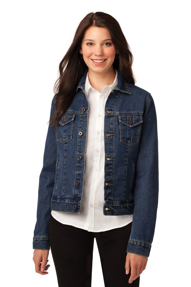 Port Authority Ladies Denim Jacket. L7620 (4X) at Amazon Women