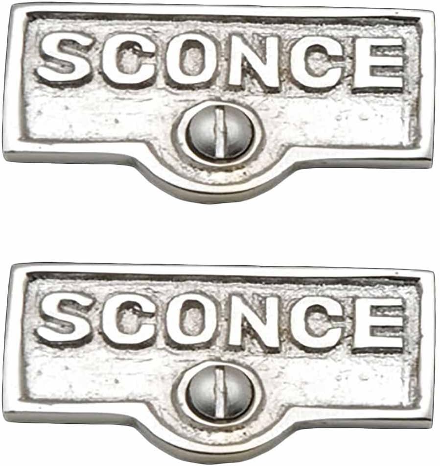 2 Switch Plate Tags Sconce Name Signs Labels Chrome Brass | Renovator's Supply