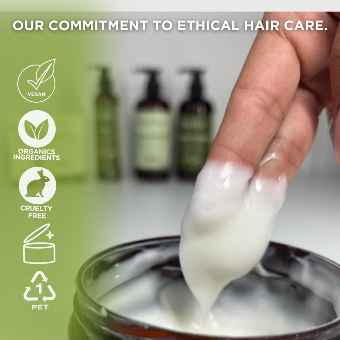 Deep Conditioning Treatment Mask - Hair Mask Conditioner for Damaged Dry Hair, Deep Conditioner for Curly Hair, 12oz - Image 3