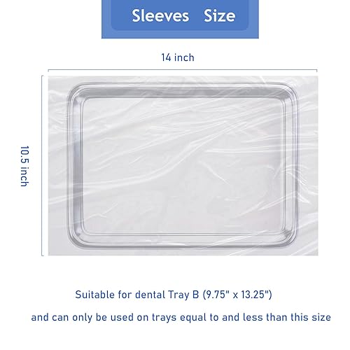 Miniatura 14 de JMU 500 fundas para bandejas dentales, 10.5 x 14 pulgadas, fundas de plástico desechables para bandejas de tamaño B Ritter