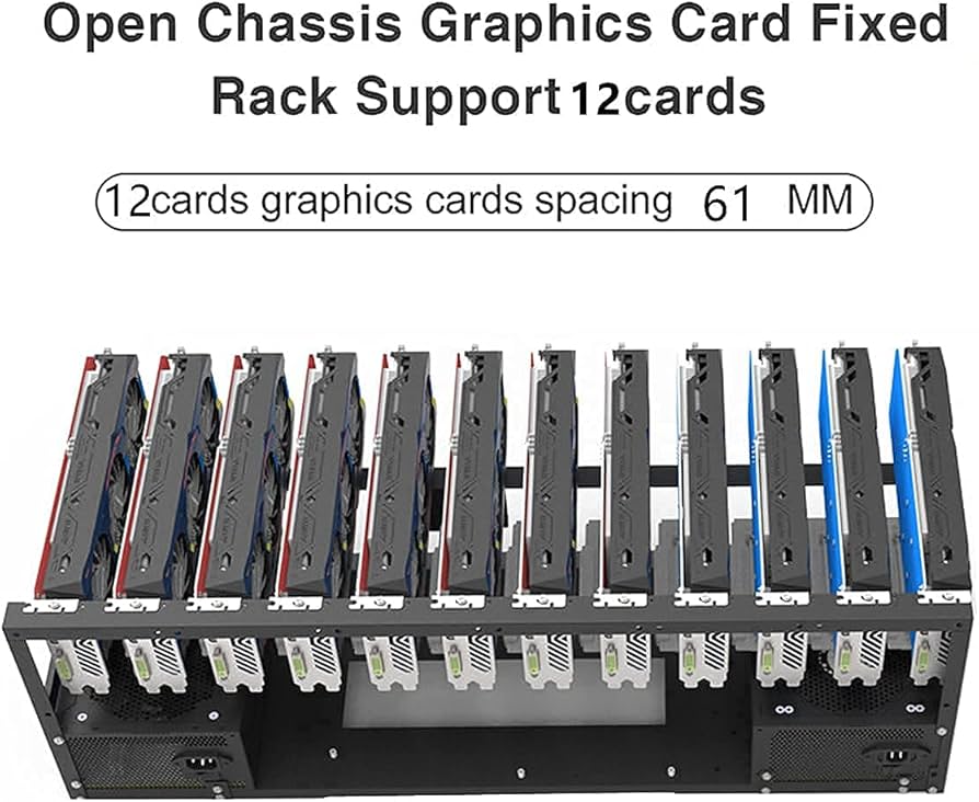 Amazon.co.jp: 12 GPU マイニングリグフレーム スチールオープンエア