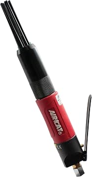 AIRCAT 6390 Compact Needle Scaler - 4,800 BPM, 1-1/4" Stroke - Paint & Rust Remover - Integrated Safety Features - Ergonomic - Quiet Tool