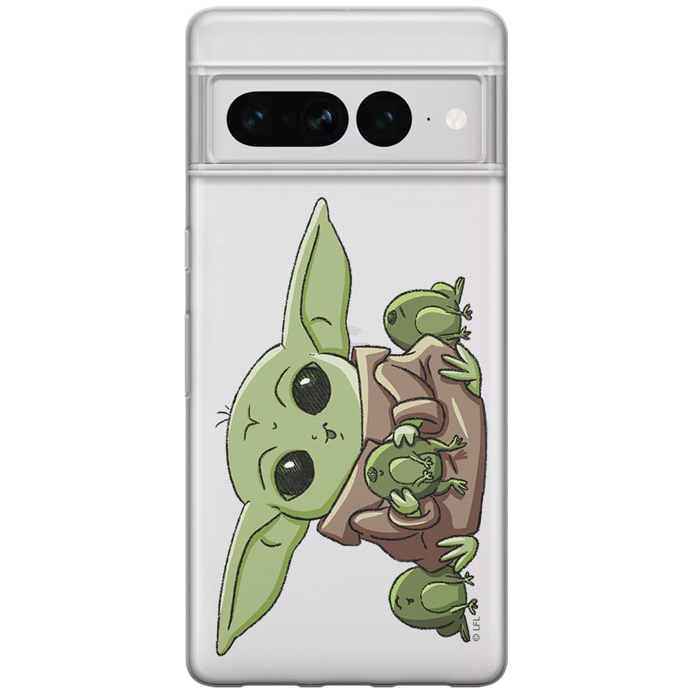 ERT GROUP mobile phone case for Google PIXEL 7 PRO original and officially Licensed Star Wars pattern Baby Yoda 014 optimally adapted to the shape of the mobile phone, partially transparent