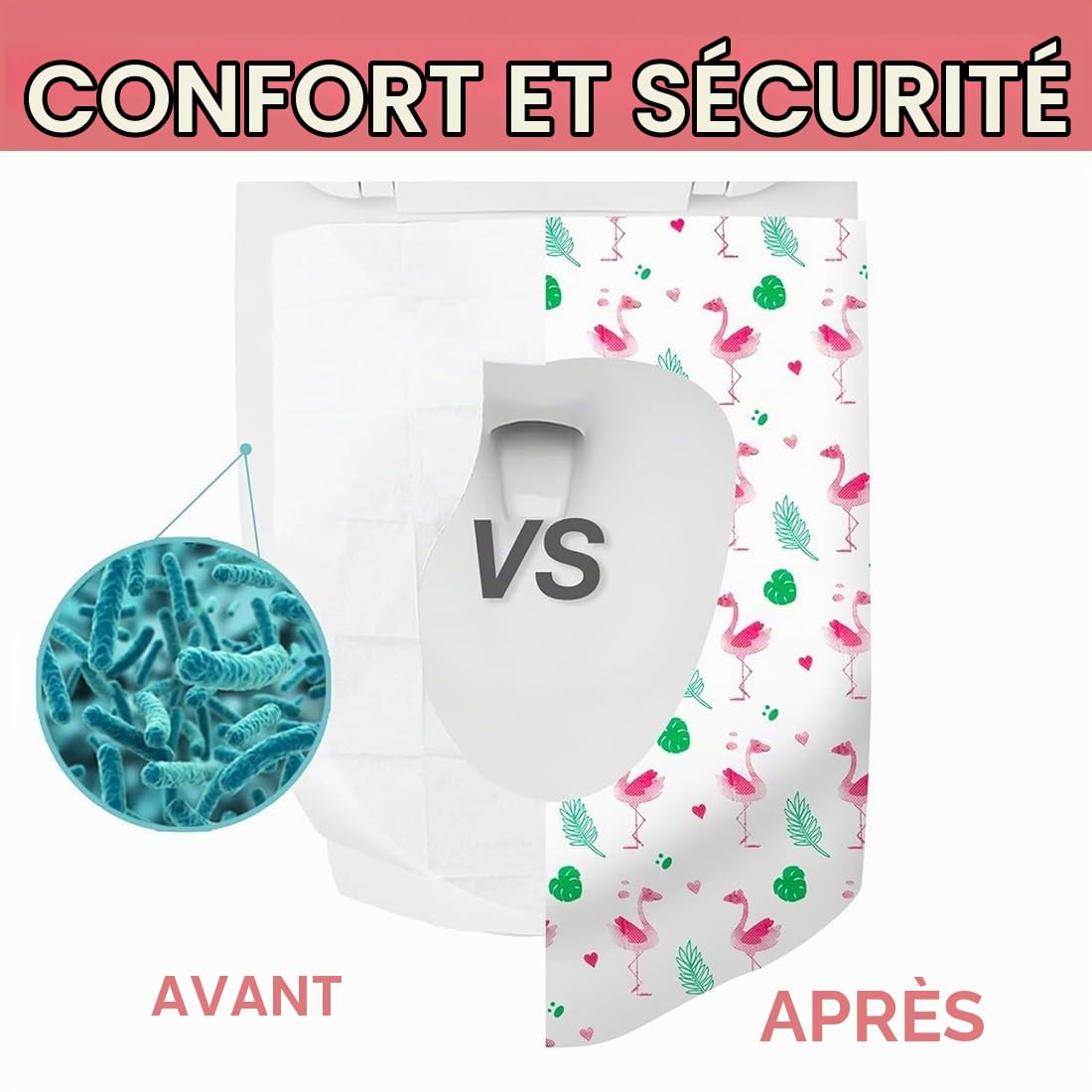 WeddHuis 18 Couvre-siège de Toilette Jetables pour Enfants et Adultes Universal Töpfchentraining Accessoires de Voyage, Emballage Individuel
