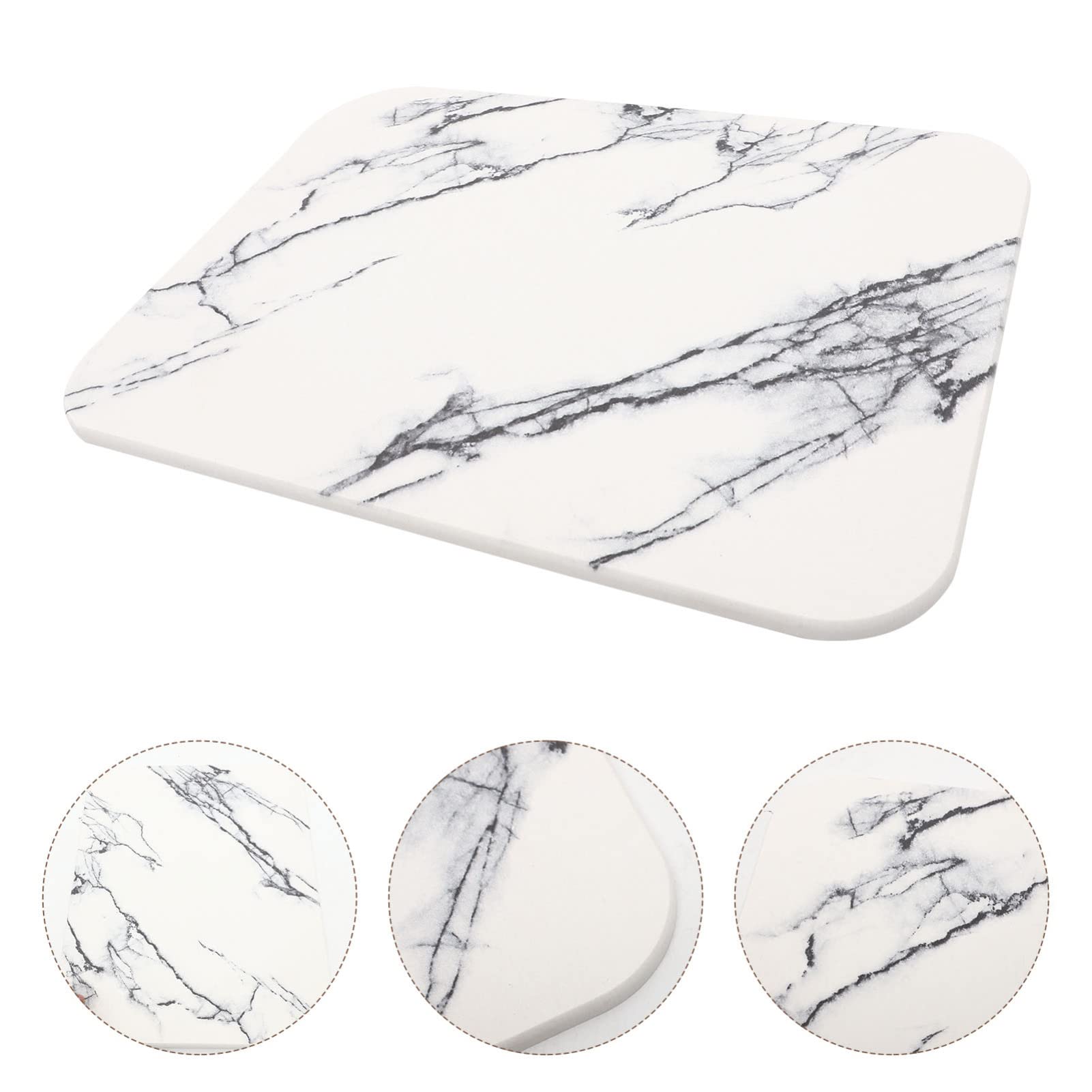 TOPBATHY Tapis de Sol Super Absorbant pour Salle de Bain et Cuisine Effet Marbre Antidérapant et Lavable