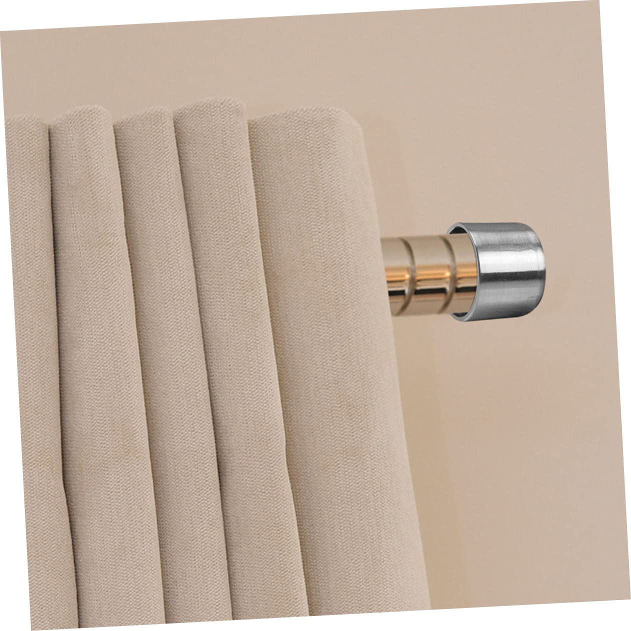 BESTYASH 6 Pezzi Tappi Tendaggi in Lega Argento per Bastoni per Tende, Terminali Facili da Installare, Decorazione Unica per Aste da Finestra