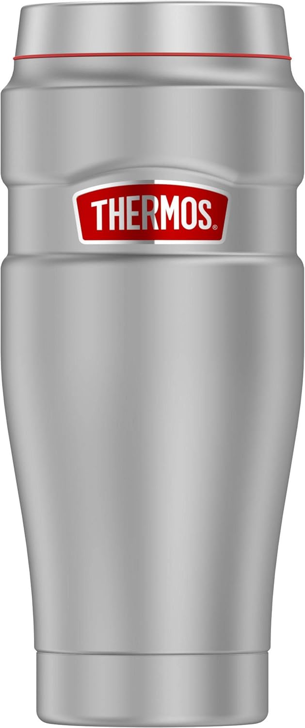 THERMOS Stainless King SK1005 Vacuum-Insulated Travel Tumbler, 16 Ounce, Stainless Steel