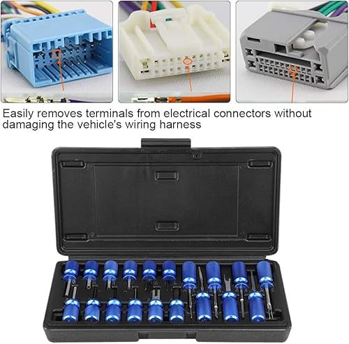 Miniatura 3 de Kit de herramientas de terminal maestro, 19 herramientas de extracción de terminales, kit de herramientas de extracción de conectores de liberación